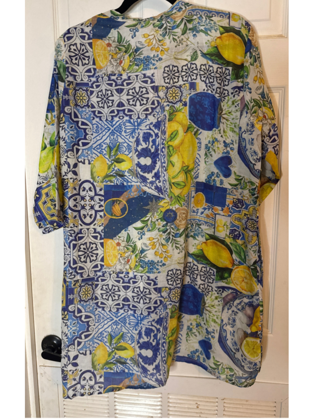 Siya Dress Blue and Yellow Lemon Print, Size Unspecified - Picture 3 of 6